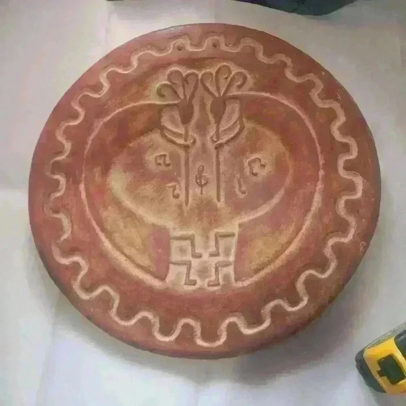 southwestern Other - Kokopelli fertility music art wall hanging mexico handmade ceramic large